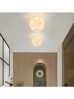Lambadar Moonlight Model Büyük Boy 1 Adet Tekli Plafonyer Dolunay Tasarım Avize