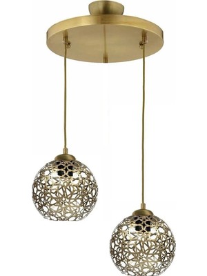 Lambadar Modern Selçuklu Top Motif Yıldız Ferforje Model Retro Rustik Sarkıt Avize