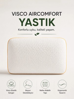Maison Luré Visco Tombul Boyun Destekli Yastık 60X40X15 cm Ekru