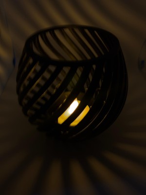 Lirya Craft Tealight Mum Hediyeli Spiral Dekoratif Mumluk - Pla 3D Baskı Modern Masaüstü Aksesuarı