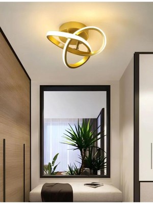 Lambadar Sonsuzluk Model Tekli Plafonyer LED Beyaz Işık Ultrapower LED Avize Salon Mutfak Oda Hol Ledli Avize