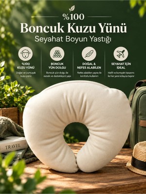 Maison Luré %100 Boncuk Kuzu Yünü Boyun Yastığı Yastık