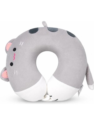 Maison Luré Kedi Memory Foam Boyun Yastığı Gri Yastık