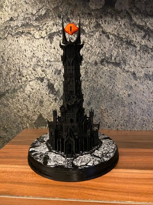 Riva Self Yüzüklerin Efendisi Sauron Kulesi Maketi - 20 cm Barad-Dûr Detaylı 3D Koleksiyon Figürü