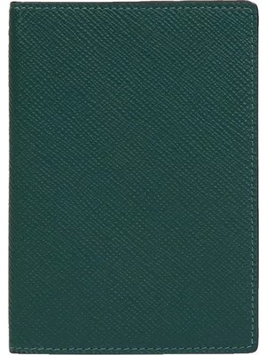 Smythson %100 Deri Grenli Pasaport Kılıfı 14,5 cm