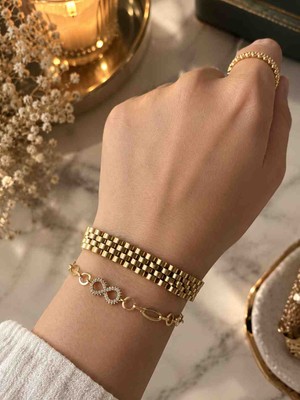 Verde Rolex Model Paslanmaz Kararmaz Çelik Bileklik - Kalın Çelik Bileklik