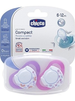 Chicco Physio Compact 2 Li Silikon Emzik 12 Ay+ Kız