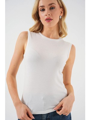 Hiccup Kadınlar Bdart Dik Yaka, Askısız, Fitilli Bodysuit Fildişi Doğal