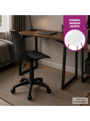 Vilinze Biga Çalışma Ofis Masası ve Eames Çalışma Ofis Sandalyesi Set - 60X90 cm