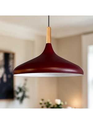 Bamyum Champion Vişne Çürüğü Ahşap Tekli Avize Sarkıt Salon Mutfak Cafe Butik Lamba Aydınlatma Avizeler