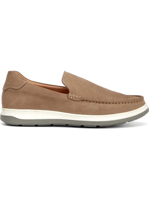 Tergan Bej Hakiki Deri Erkek Loafer - E26I1AY57706-A25