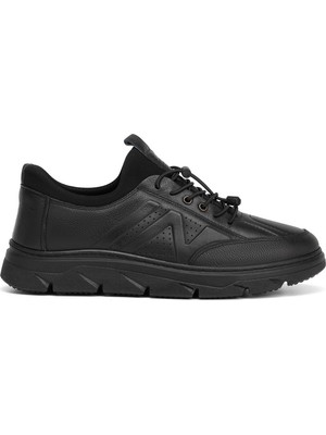 Tergan Siyah Hakiki Deri Erkek Sneaker - E26S1AY57931-A23