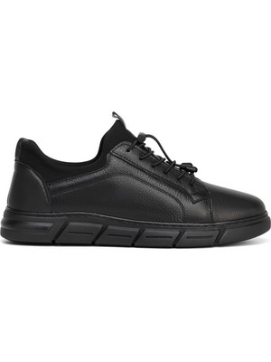 Tergan Siyah Hakiki Deri Erkek Sneaker - E26S1AY57932-A23