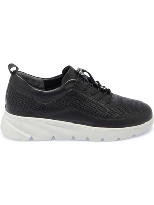 Tergan Siyah Hakiki Deri Kadın Sneaker - K26I1AY68423-A23