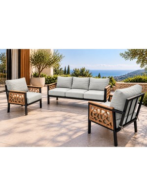 Yağmur 3+1+1 Mdf Detaylı Balkon-Bahçe-Kafe,çay Seti,koltuk Takımı,oturma Grubu,ofis Koltuğu