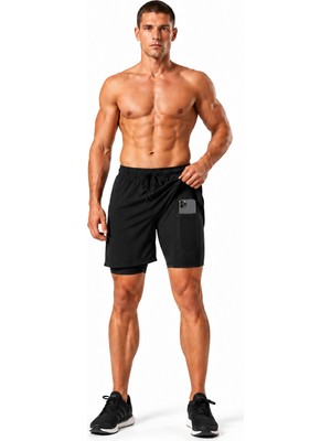 Veon Wear Taytlı Şort Spor Hızlı Kuruyan Gizli Cepli Ter Tutmaz