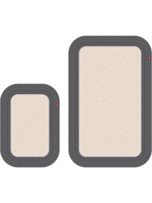 Merplush Peluş Banyo Paspası Takımı 2'li 70X110 + 50X70 cm Örgü Halat Kenarlı Süet Taban