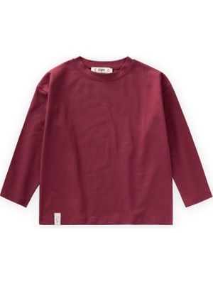 Cigit Mevsimlik Basic T-Shırt 2-10 Yaş Bordo
