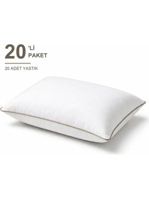 Maison Luré Biyeli Yastık 20'li Paket 50X70 cm 1100 gr Boncuk Silikon Elyaf Dolgulu