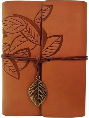 Freedom Storee Deri Yaprak Desenli Defter