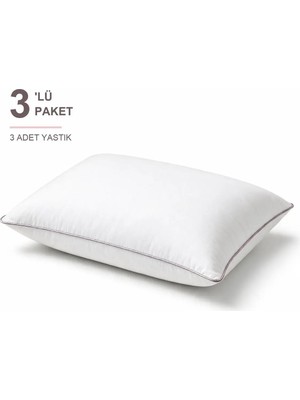 Maison Luré Comfort Touch Biyeli Yastık 3'li Paket 50X70 cm 900 gr Boncuk Silikon Elyaf