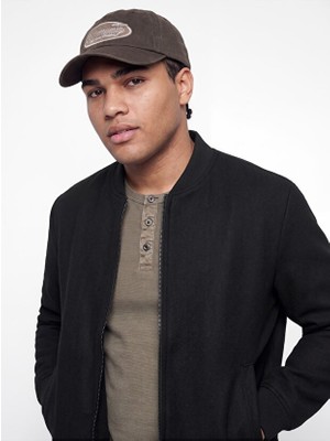Jack & Jones Plus Büyük Beden Erkek Bomber Ceket Fermuarlı Ribanalı Yaka Cepli Günlük Mevsimlik Model