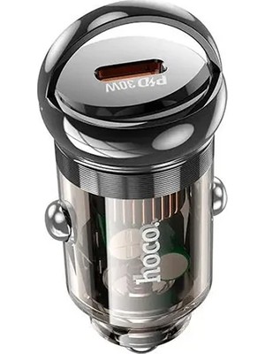 Hoco Z53 Sight Single PD30W Type-C Girişli Araç Çakmaklık Hızlı Şarj ALETI-(5775) — Renk: Siyah
