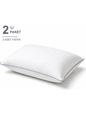 Maison Luré Biyeli Yastık 2'li Paket 50X70 cm 600 gr Boncuk Silikon Elyaf Dolgulu