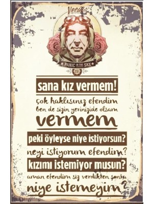 Str Store Şener Şen Replik Retro Vintage DRTR0100 Ahşap Mdf Tablo