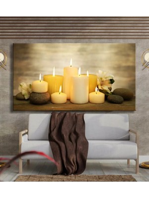 Şehzat Design Mum Işığı Dekoratif Kanvas Duvar Tablo