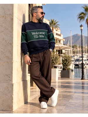 Higo Man Erkek Rimini ’80S Oversize Bisiklet Yaka Retro Sweatshirt