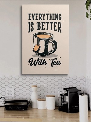 Şehzat Design Cafeler Kahve Büfe Büfeler Için Abstract Trend Dekoratif Kanvas Canvas Tablo