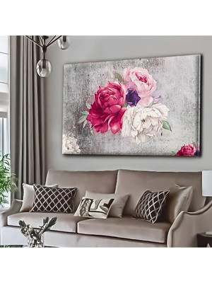 Şehzat Design Dekoratif Tablonuz Dekoratif Modern Şık Çiçek Kanvas Tablo E13