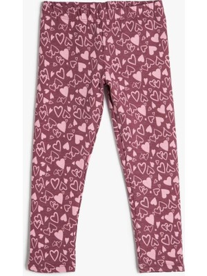 Koton Kız Çocuk Tayt 7WKG40005AK Pembe Desenli