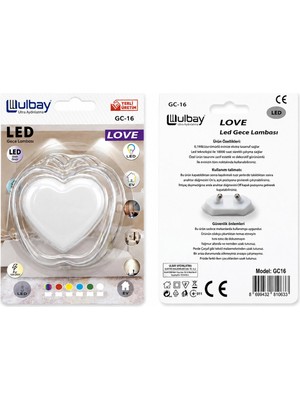Neva Prime 10 Adet Kalp Ledli Gece Lambası Gc-16 (5580)