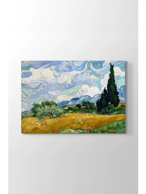 Şehzat Design Vincent Van Gogh - Selvi Ağaçlı Buğday Tarlası Tablosu