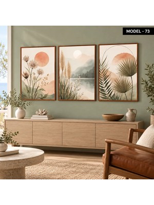 Akıllı Kağıt Yapışkanlı Keçe Tablo - Poster Çiçek (Model- 73)