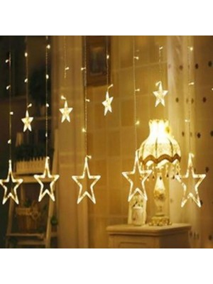 Neva Prime Kumandalı Yıldız Figürlü 12 Sarkıtlı 120 LED Uzaktan Kumandalı Dekor Işık – Masaüstü V