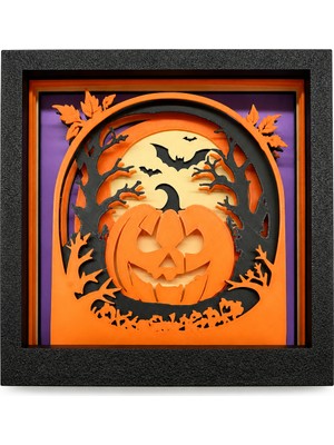 Three Dittle Birds Çok Katmanlı Cadılar Bayramı Halloween Dekorasyonu Shadowbox