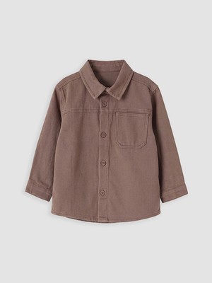Lc Waikiki Yeni Sezon Kahverengi Gabardin Erkek Çocuk Gömlek