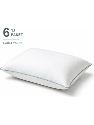 Maison Luré Biyeli Yastık 6'lı Paket 50X70 cm Boncuk Silikon Elyaf Dolgulu