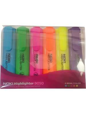 Noki Neon Fosforlu Kalem 6'lı Pet