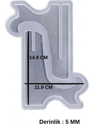 Depposite Epoksi Silikon Teşhir Ayağı Kalıbı Fotoğraf ve Telefon Tutucu Stand Kalıbı 14.9 cm