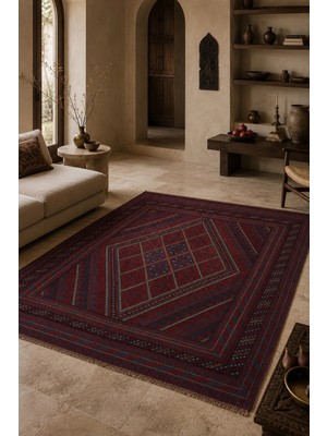 Naar Afgan Berceste El Dokuma Yün Kilim 152X192