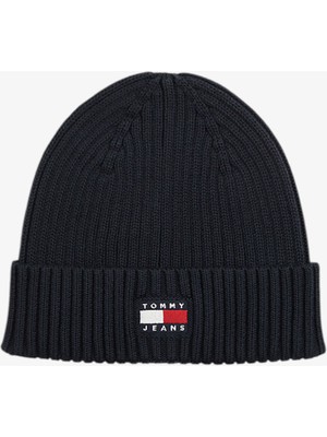 Tommy Hilfiger Tjm Herıtage Core Beanıe Erkek Mavi Atkı Bere Eldiven - AM0AM13669