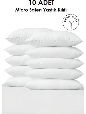 Maison Luré 10 Adet Beyaz Iç Yastık Astarı 50X70 cm Fermuarlı Yastık Kılıfı