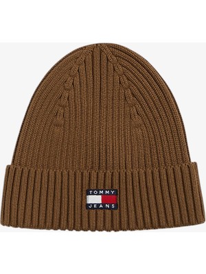 Tommy Hilfiger Tjm Herıtage Core Beanıe Erkek Kahverengi Atkı Bere Eldiven - AM0AM13669