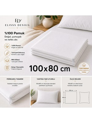 Maison Luré Pamuk Minder Mitili, Minder Şiltesi 100X80 cm Yastık Kılıfı