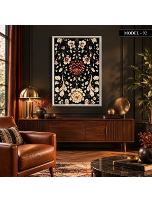Akıllı Kağıt Yapışkanlı Keçe Tablo - Poster Çiçek (Model- 92)
