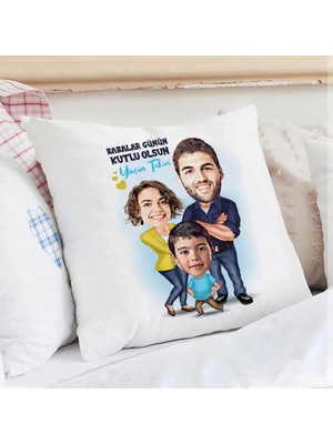Maison Luré Babamız Karikatürlü Yastık